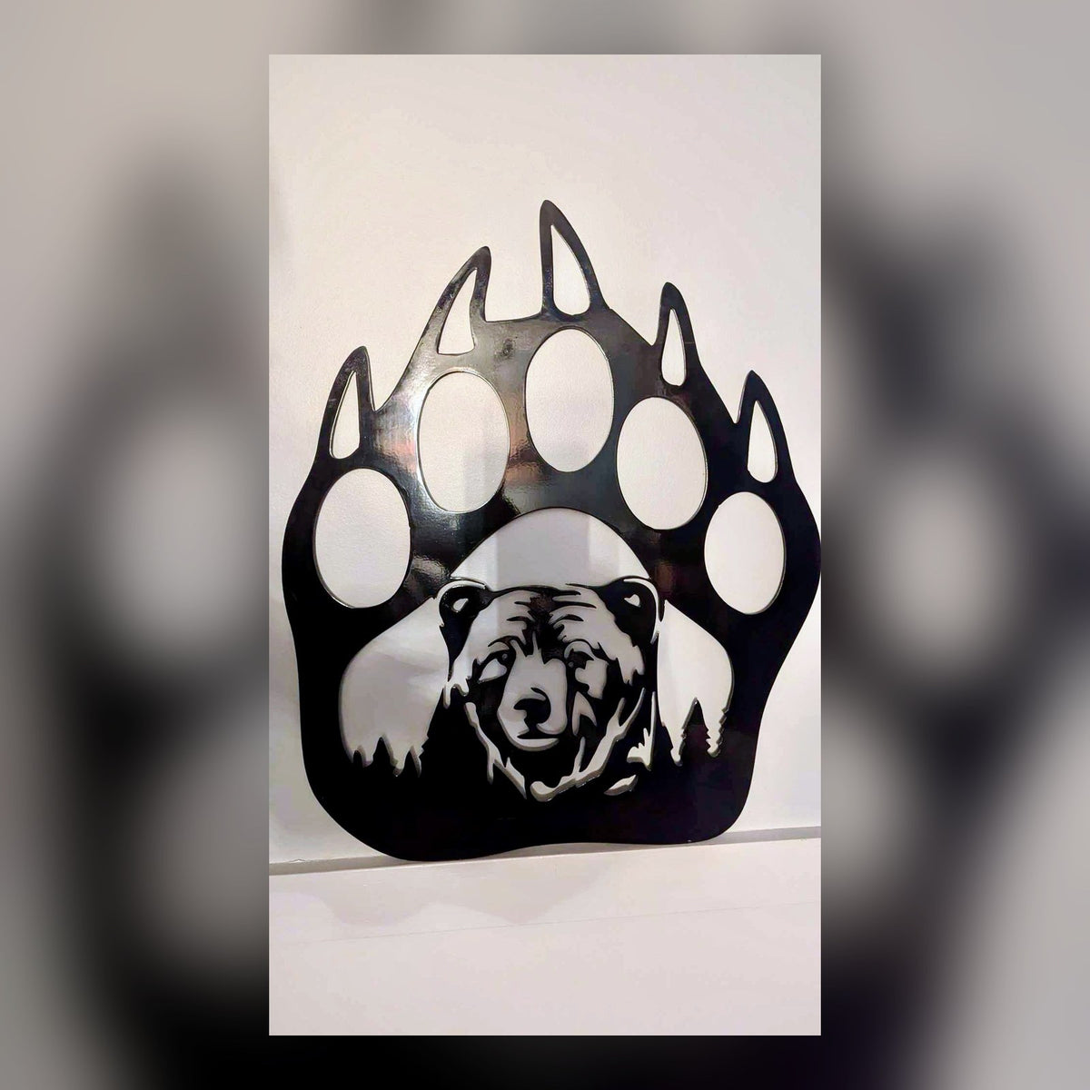Cute Bear Paw metal art
