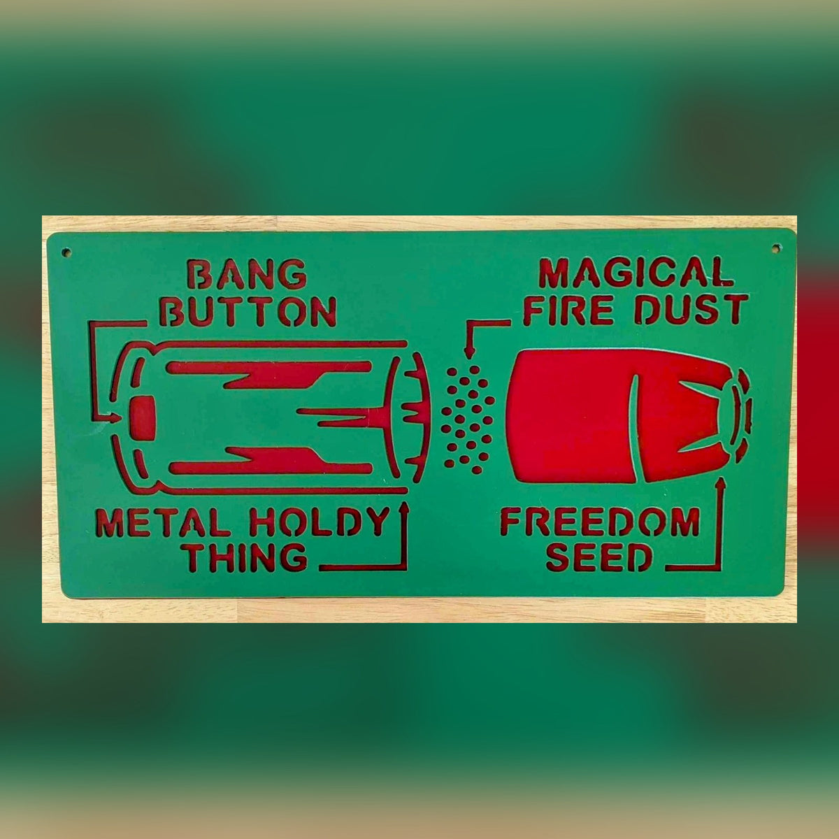 Freedom Seed Sign metal wall art